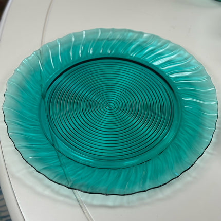 Jeanette Ultramarine Depression Glass Platter