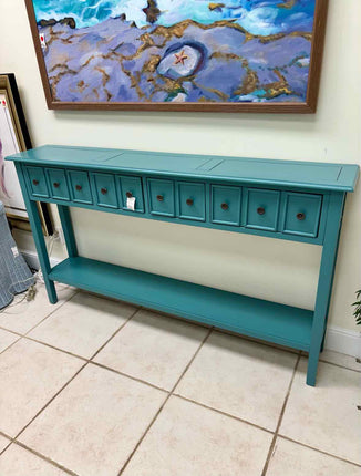 Teal Console Table