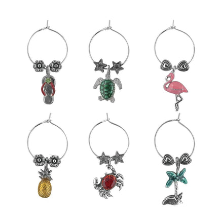 Life's a Beach Wine Charms