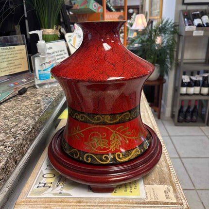 Red Vase with Base