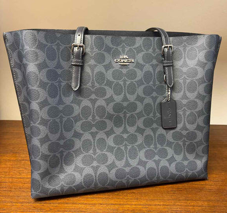Coach City Tote Bag- Signature Coated Canvas- Gunmetal