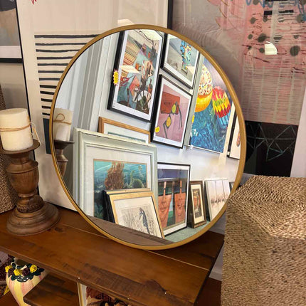 Round Gold Mirror