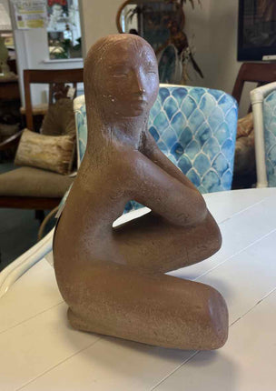 -MCM Sculpture of woman signed by Chuck Dodson