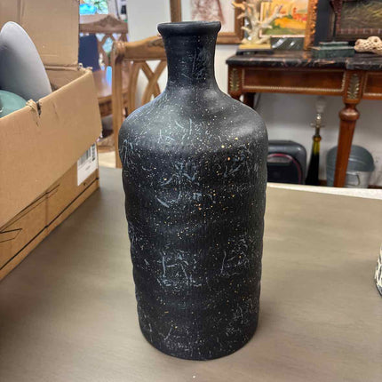 Black Textured Vase