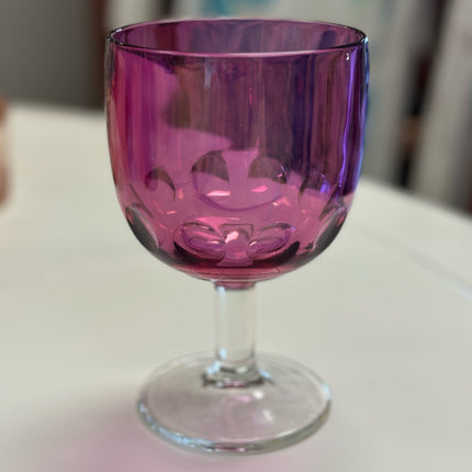 Cranberry Glass Goblet