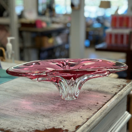 Bohemia Chrisbska Pink Glass Bowl
