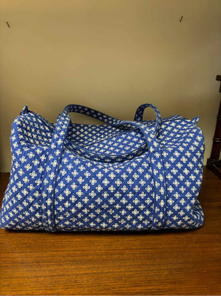 Vera Bradley Large Quilted Blue Print Travel Duffel Bag- Mini Concerto