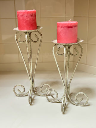 Pair of Iron Candleholder(s)