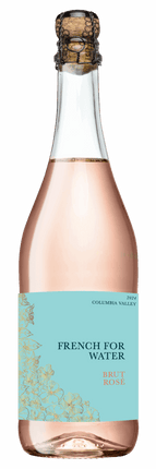 French for Water Brut Rosé bottle