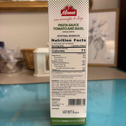 Mama Single-Serve Pasta Sauce: Tomato & Basil