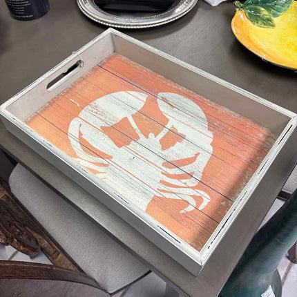Wooden Crab Serving Tray