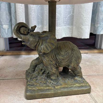 Aged Bronze Elephant Lamp