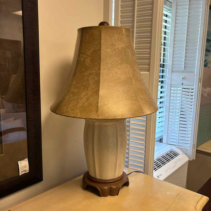 Pair of Cream/Brown Lamps