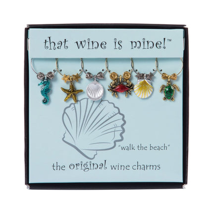Walk the Beach Wine Charms