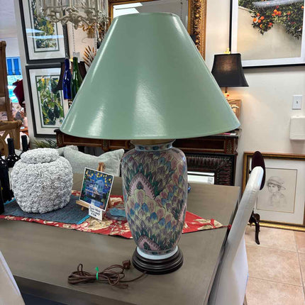 Light Green Painted Ceramic Lamps