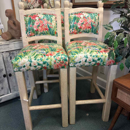 3 Floral Bar Stools