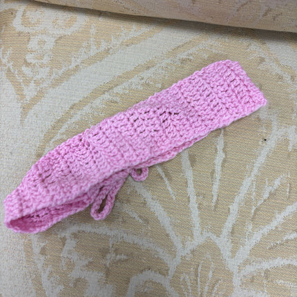 Pink Crochet Headband