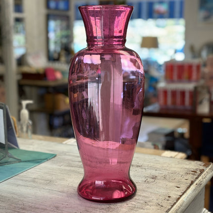 Cranberry Glass Vase