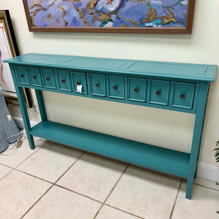 Teal Console Table