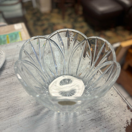 Block Crystal 9" Round Bowl