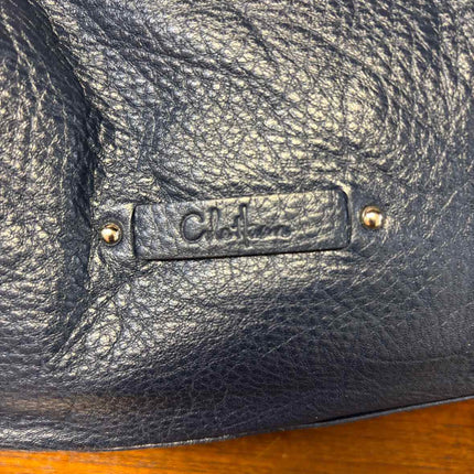 Cole Haan Navy Pebbled Leather Hobo Bag