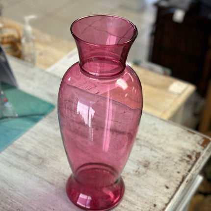 Cranberry Glass Vase