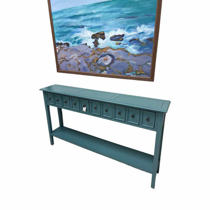 Teal Console Table