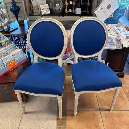 Shabby Chic Blue/White Occasional Chairs