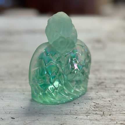 Fenton Glass Green Guardian Angel