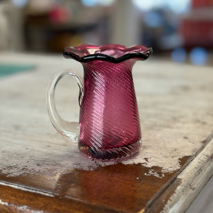 Pilgrim Cranberry Glass Vase