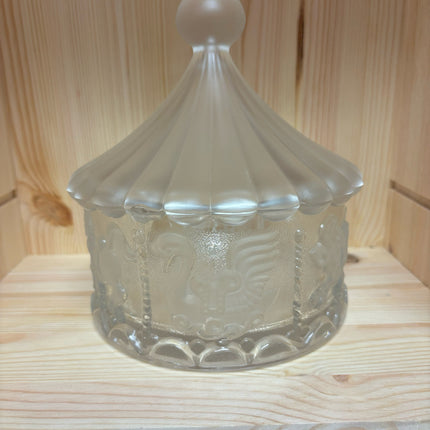 Glass Carosel Jar