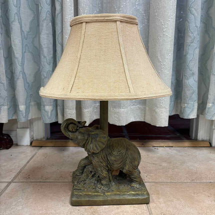 Aged Bronze Elephant Lamp