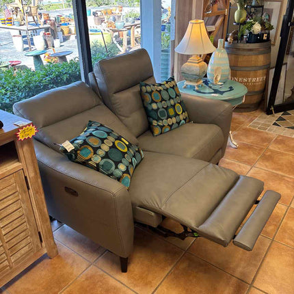 Grey Double-Recliner Sofa
