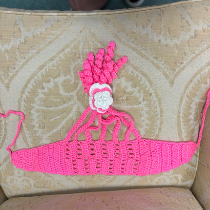 Pink Crochet Bonnet