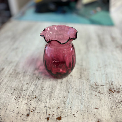 Cranberry Glass Vase