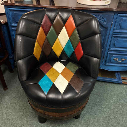 Whiskey Barrel Multi colored chair