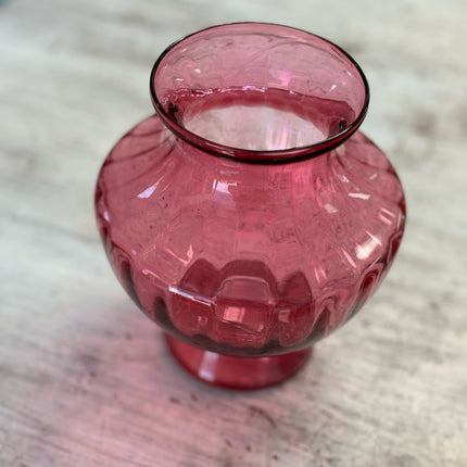 Cranberry Pilgrim Glass Vase