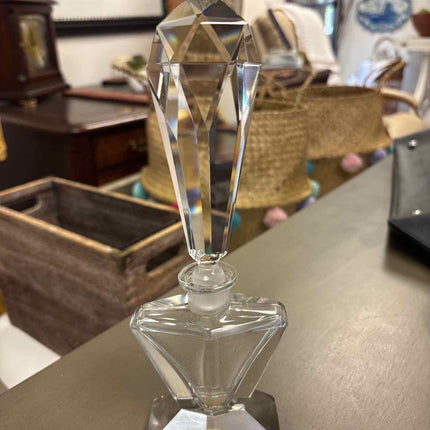 Czechoslovakia Hand Cut Crystal Perfume Bottle