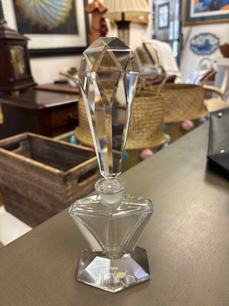 Czechoslovakia Hand Cut Crystal Perfume Bottle