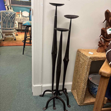 Iron Candlestick Trio