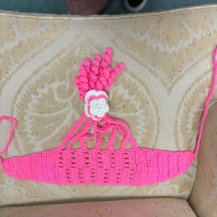 Pink Crochet Bonnet