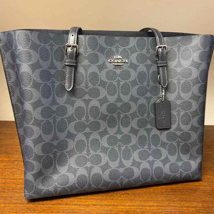 Coach City Tote Bag- Signature Coated Canvas- Gunmetal
