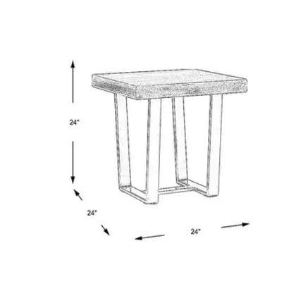 Gray End Table W Chrome