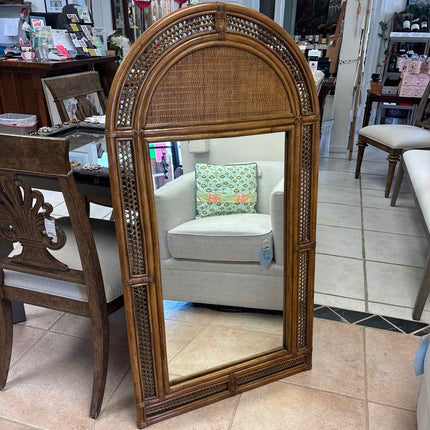 Vintage Rattan Mirror