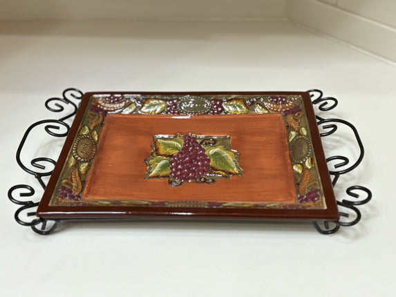 Wine themed serving tray