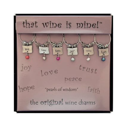 Pearls of Wisdom Wine Charms