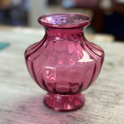 Cranberry Pilgrim Glass Vase
