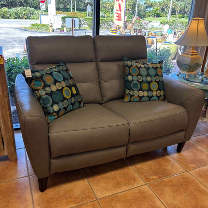 Grey Double-Recliner Sofa