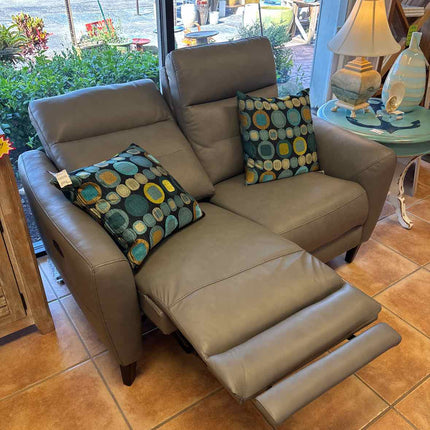 Grey Double-Recliner Sofa