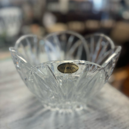 Block Crystal 9" Round Bowl
